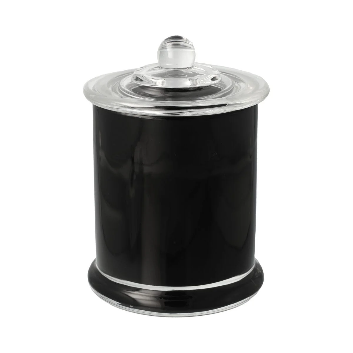 Danube Glassware - Knob Lid - Transparent Black (inside) - Large - 12
