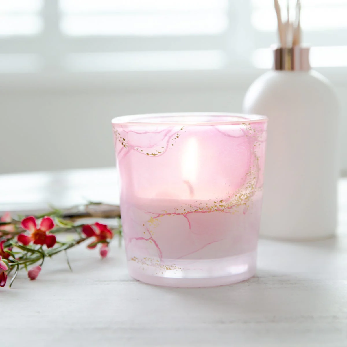 Velino Candle Jar Large Watercolour Pink - 1 of - Image 3