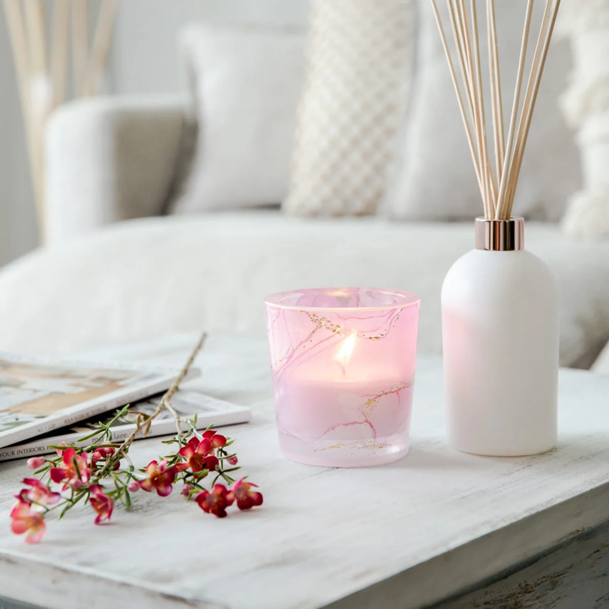 Velino Candle Jar Large Watercolour Pink - 1 of - Image 4