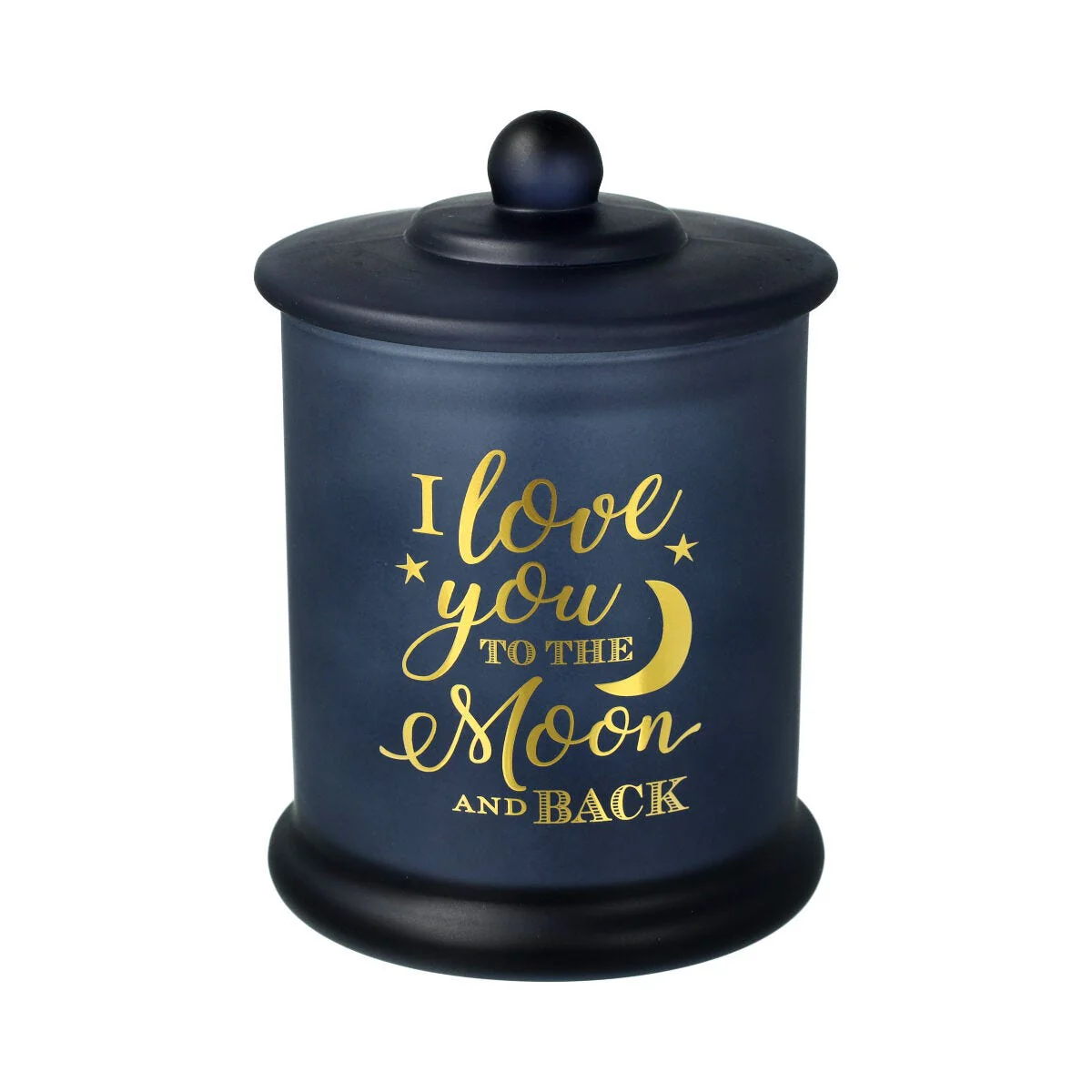 Danube Candle Jar - Navy - Gold Foil "Moon" - XL